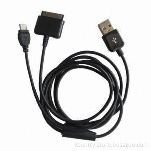 USB 3.5mm Aux Audio Data Sync Power Charger Cable/Dock Connector for iPhone 4S/4/3GS